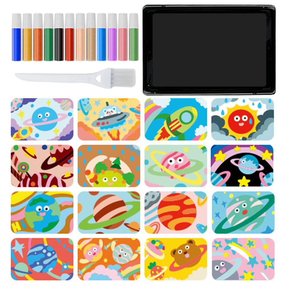 Sand Art Kit Kids Play Sand Set Sand Arts And Crafts Kit Scenic Sand