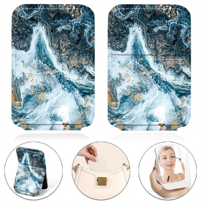 Bedruckter Spiegel Tasche kompakt Make-up Kosmetik Vergrößerung faltbar Spiegel UK