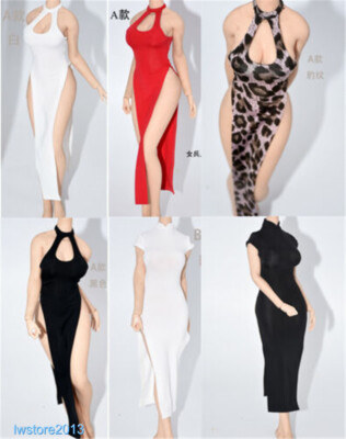 1:6 Ice Silk Cheongsam Dress Clothes For 12'' Female Phicen TBL JO UD Figure Body