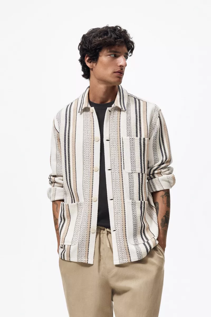hostility Ward play piano New Zara Striped Textured Overshirt Shirt Jacket S 5546/195 White Brown shacket | eBay hostility Ward play piano New Zara Striped Textured Overshirt Shirt Jacket S 5546/195 White Brown shacket | eBay