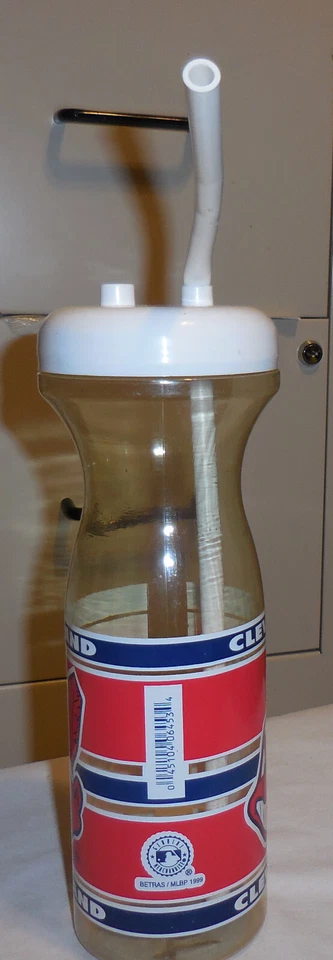 1 ad reusable drink bottle Cleveland Indians Ohio Chief Wahoo MLB Baseball VTG - Image 4 of 4