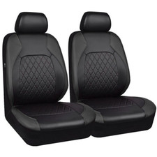 2 Front Car Seat Covers Interior Protector Pu Leather Waterproof Four Seasons
