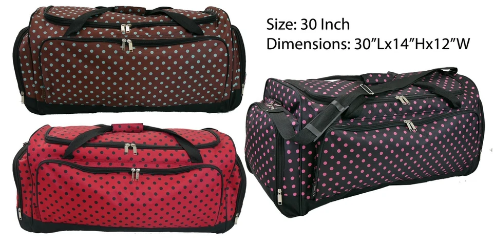  Bolsa de lona con lunares para gimnasio/deportes/viajes Foto 2 de 2