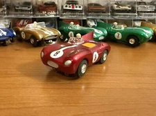 Tyco S Speedways S628 H.O. Jaguar D Sports Car Candy Red #8 Former Tyco Employee