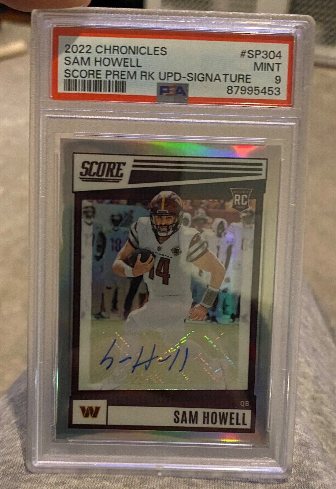 2022 Panini Chronicles - Score Premium Rookies #SP-304 Sam Howell Auto /75 (RC)