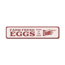 Eggs Sign, Farm Fresh Eggs Decor, Farm Aluminum Metal Decor Sign