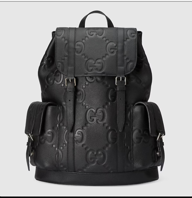 GUCCI Jumbo GG Rucksack Backpack 625770AABZF1000 leather Black