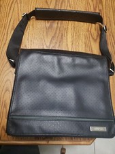 Bose Sound Dock Messenger Bag Carrying Case Black Leather w/ Straps