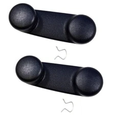 2 NEW Manual Window Crank Handles Black w/ Clip for 1997-2020 JEEP Wrangler Base