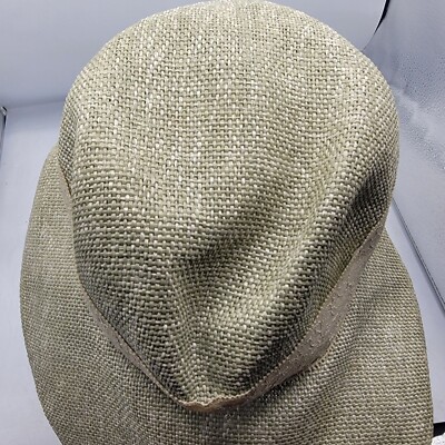 Hardy Amies London Womens Beige Lace Trim Straw Hat Summer  display picture 3