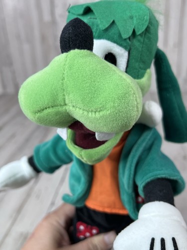 Disney Store Pippo Pippo Pippo Verde Halloween Grande Standing 13" con Etichetta - Foto 10 di 12