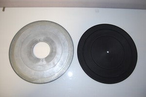 Plattenteller Teller + Gummimatte Matte für Braun Plattenspieler PS 500