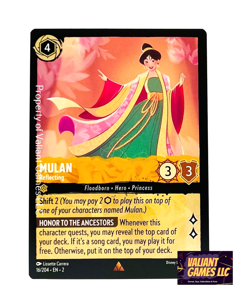 Disney Lorcana TCG Mulan Reflecting 16/204 Rare Non-Foil
