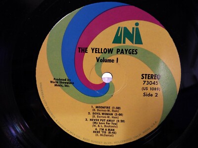 THE YELLOW PAYGES VOLUME 1 BLUES PSYCHEDELIC ROCK LP VINYL ALBUM