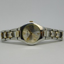 LORUS LR16TR02 Two Tone Quartz Analog Women's Watch Sz. 5 1/2" New Battery
