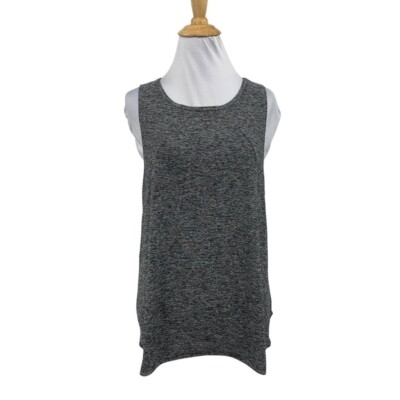 Beyond Yoga Tank Women M Medium Heather Grey Cutout Tie Back Sleeveless Top