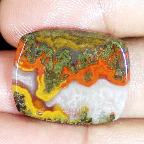 Untreated 32.05 CT Morocco Seam Agate Cushion Cabochon 22x27x5mm Gemstone ST-225 - Picture 3 of 11