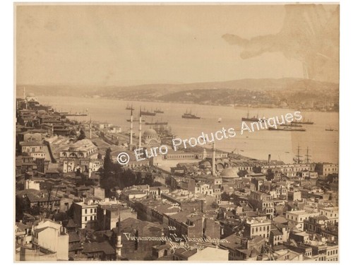 Isranbul TURKEY 1890s Sepia Photo view of Tophane Bosphore SEBAH & JOAILLIER - 第 1/2 張圖片