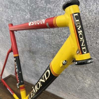 Vintage LeMond Saturn Team Road Bike Frame 58cm Yellow Red 700c