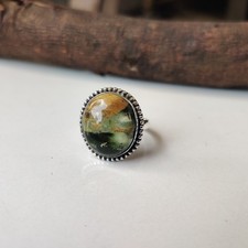 Amazing Chrysoprase Gemstone Ring 925 Sterling Silver Wedding Gift Ring PG7164