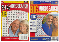 2 x Large Print Big Word Search Puzzle Books Magazines Puzzles 318/319 UK Seller