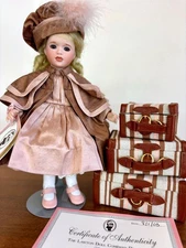 NIB 2003 Wendy Lawton Collector's Guild Doll BON VOYAGE 9" w/ Luggage Box COA  p