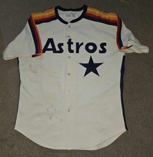 Terry Puhl Houston Astros 1980s Game Worn Used Jersey Goodman & Sons