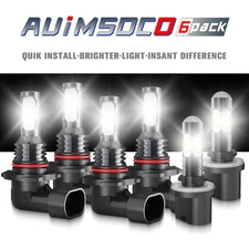 For GMC Sierra 1500 2500 1999-06 C/K Pickup LED Headlight Hi/Lo Beam + Fog Light