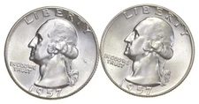 Choice Unc 1957 P D Washington Quarter Gem BU Collection Lot Set