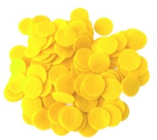 100 PCS Yellow Craft Felt Circles 1 Inch Fabric Sewing DIY Applique Art