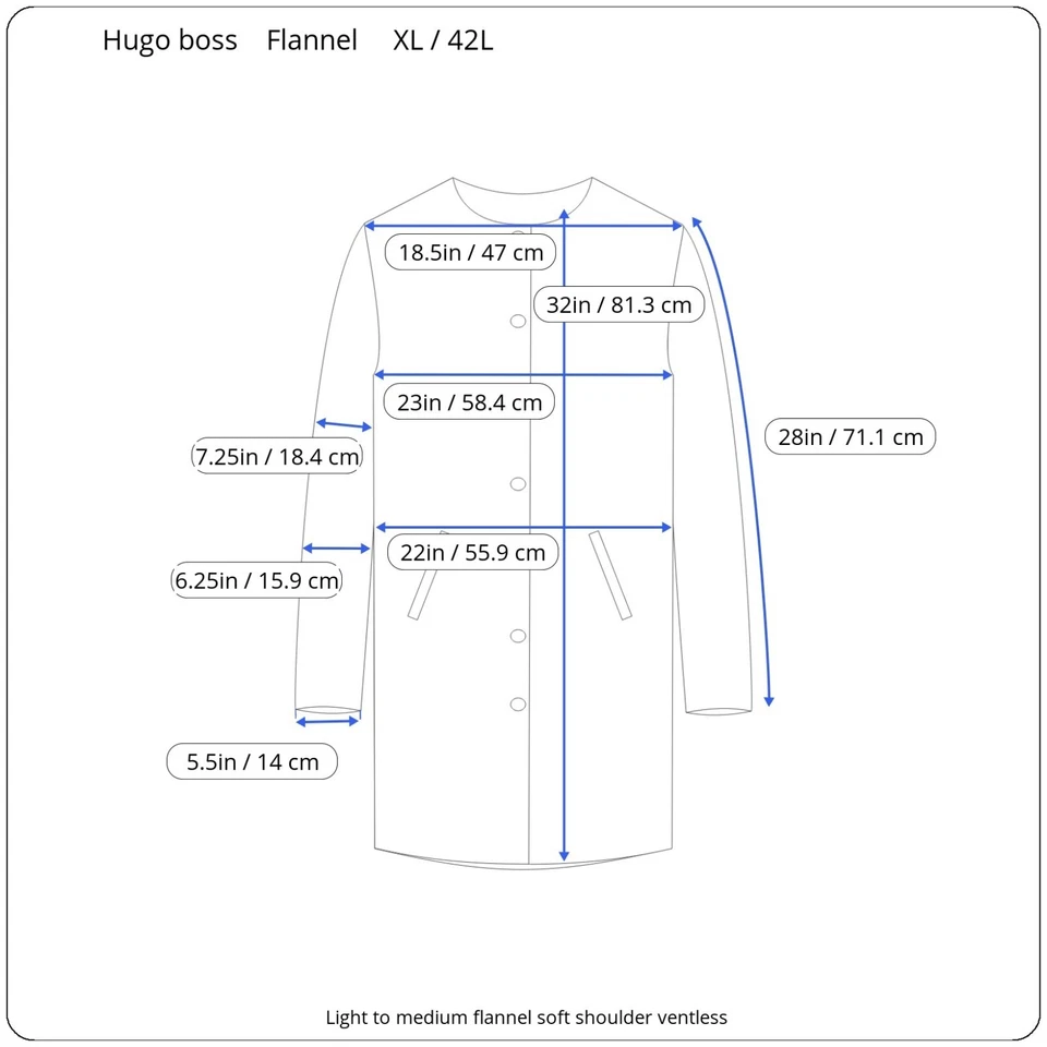 Hugo Boss Double Breasted Coat Size XL 42L Flannel Peacoat - Image 2 of 4