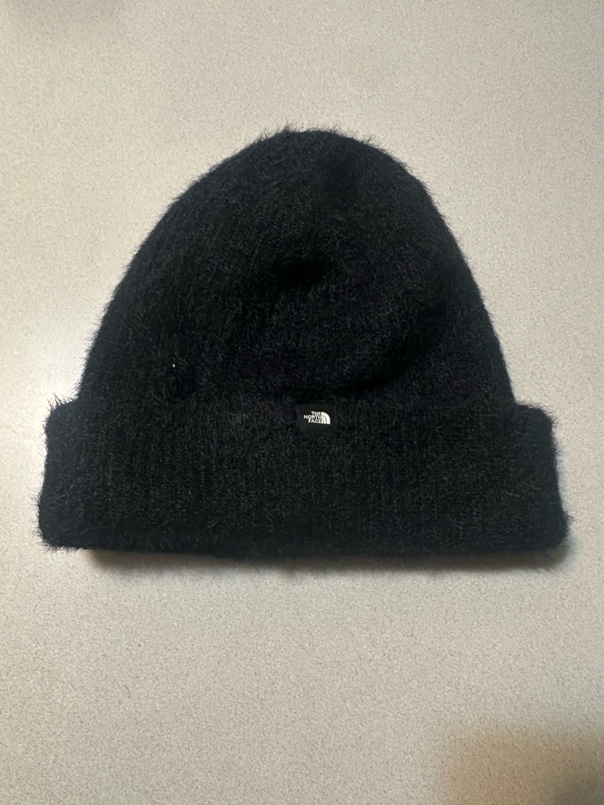 NORTH FACE Black Knit Beanie Cap Adult Thick Warm Barley Use