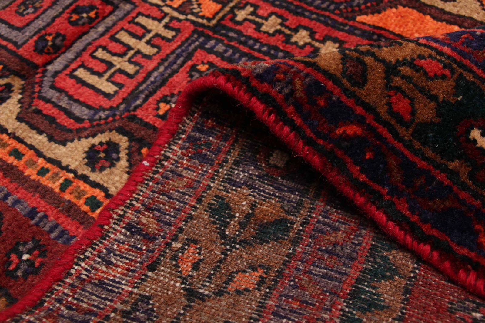 Vintage Hand-knotted Runner Rug 3'7" x 10'6" Traditional Oriental Wool Carpet