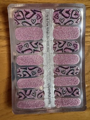 Lily and Fox Nail Polish Strips 16-Pack,  When I'm with You   New