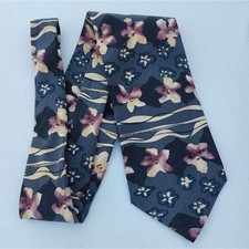 Vintage Neil's Floral Print Silk Neck Tie
