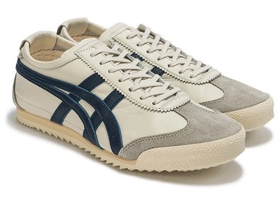 Onitsuka Tiger NIPPON MADE MEXICO 66 DELUXE 1182A465 200 BIRCH/INDIGO BLUE Women