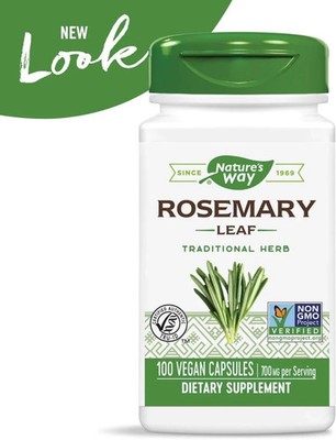 ( 2 pack )Nature's Way, Rosemary Leaf, 100 Vegan Capsules (700 mg per Capsule)