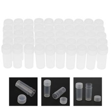 50 Pcs 5ml Volume Plastic Sample Bottles Small Storage Container AYOI