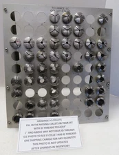 HARDINGE ROUND 5C COLLETS WITH AND WITHOUT ID THREADS - RACK H