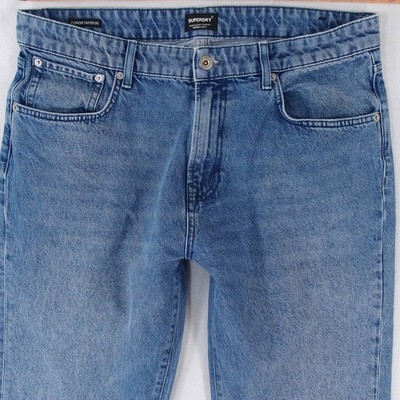 Herrens SuperDry 05 CONOR TAPER Slim Tapered Baumwolle Blau Jeans W36 L34