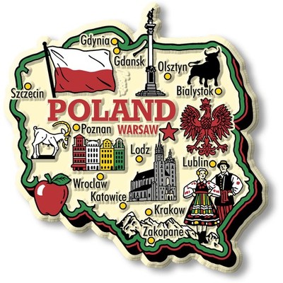 Poland Jumbo Country Magnet by Classic Magnets