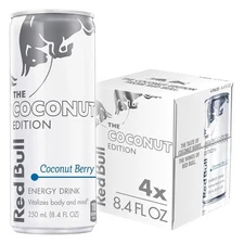 Red Bull Energy Drink, Coconut Berry, with 80mg Caffeine, 8.4 Fl Oz, 4 Cans