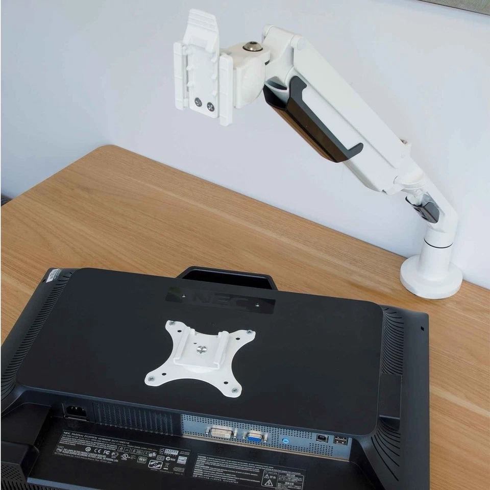 Single Monitor Arm DH26, Adjustable, 12kg Load Capacity, 17-36" Screens - White - Image 4 of 4