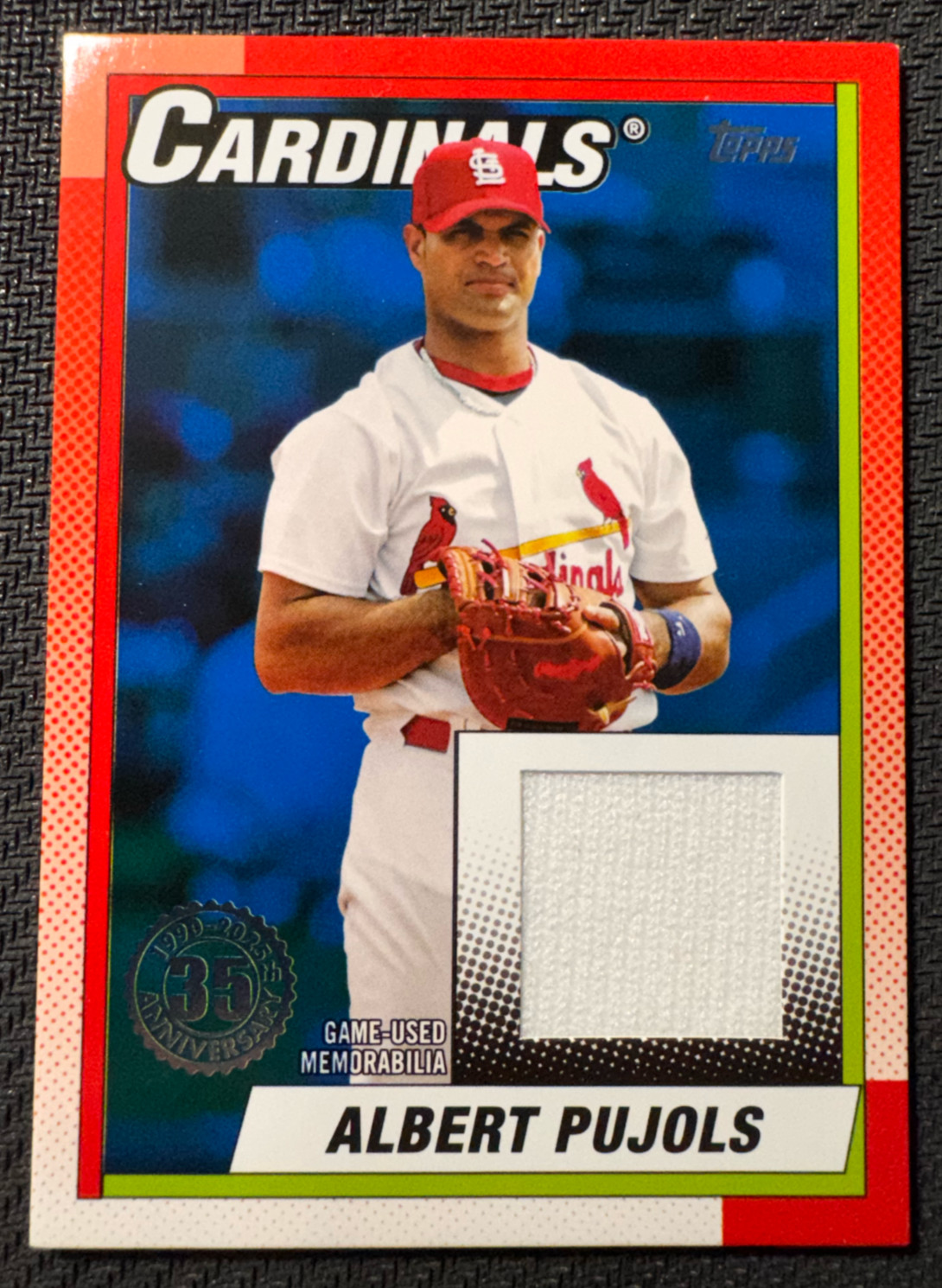 Albert Pujols #T90R-AP Baseball Cards 2025 Topps 1990 Relic trading card — raw and PSA graded price guide