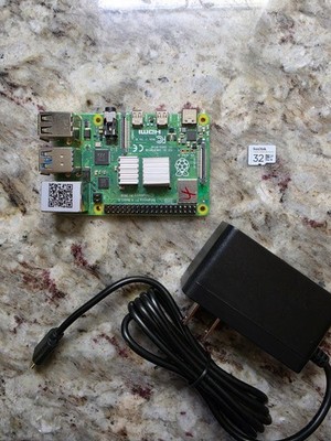 Raspberry Pi 4 Model B 64bit Quad Core Cortex-A72 4GB + 32GB SD CARD + Power ADP