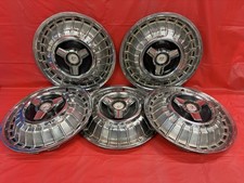 Vintage Set Of 5 196667 Mercury 15 Spinner Hubcaps Monterey Montclair Parklane