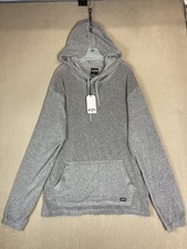 Billabong Hoodie Mens L Gray Fleece Pouch Pockets Pullover Sweatshirt