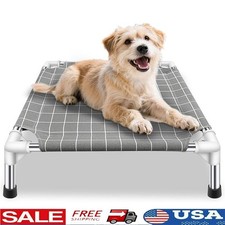 Elevated Pet Bed Small Dogs Stainless Steel Frame Comfortable Outdoor Indoor Use