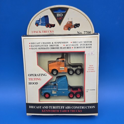 MODELO POWER HO Escala Kenworth T-600 B Camiones Diecast Paquete de 2 7700 NUEVO | Zustand: New