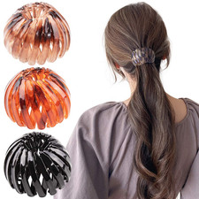 Bird Nest Magic Hair Clip, 3 Pcs Lazy Bird'S Nest Plate Expandable Bun